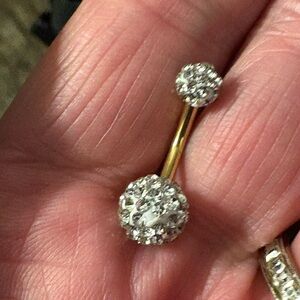 Belly Button Ring Stainless Steel 14 Gauge 10mm Navel PiercingNWT G18-86